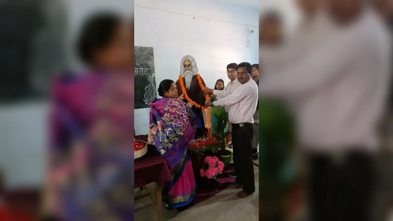टैगोर की जयंती पर किया गया पौधरोपण