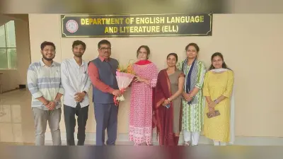 डीएसपीएमयू कुलपति ने इएलएल व रसायन शास्त्र विभाग का किया निरीक्षण