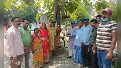 बागबेड़ा और सरजामदा शिव मंदिर में लगाये घड़े, किया पौधरोपण