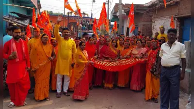 भेंडरा में पांच दिवसीय यज्ञ 28 से, किया गया ध्वजारोहण