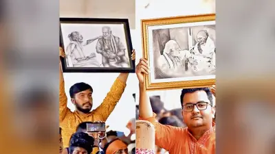 दो युवकों ने पीएम को मदर्स डे पर उपहार में दी तस्वीर