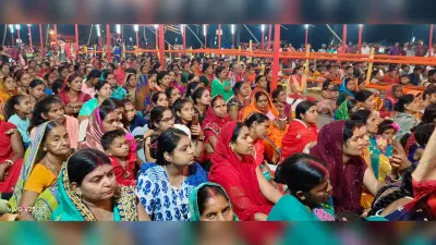 शतचंडी महायज्ञ : यज्ञ मंडप की परिक्रमा कर सुख समृद्धि की कामना की, भजन संध्या में जुटे श्रद्धालु
