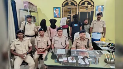 लोडेड देशी कट्टा के साथ चार अपराधी गिरफ्तार