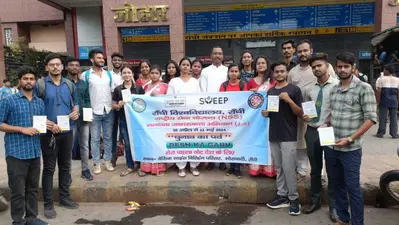 रांची विवि एनएसएस ने रेलवे स्टेशन व एयरपोर्ट पर चलाया मतदाता जागरूकता अभियान