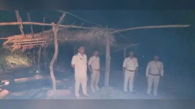 वन विभाग की टीम ने की छापेमारी, सारठ पुलिस के सहयोग से आरा मिल को किया ध्वस्त