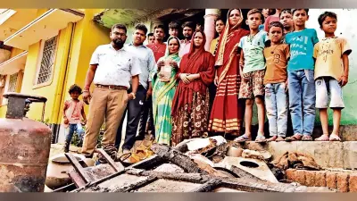 सिलिंडर से लगी आग में सबकुछ जलकर राख