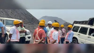 डीजीएमएस के अधिकारियों ने अग्नि प्रभावित क्षेत्र का किया निरीक्षण