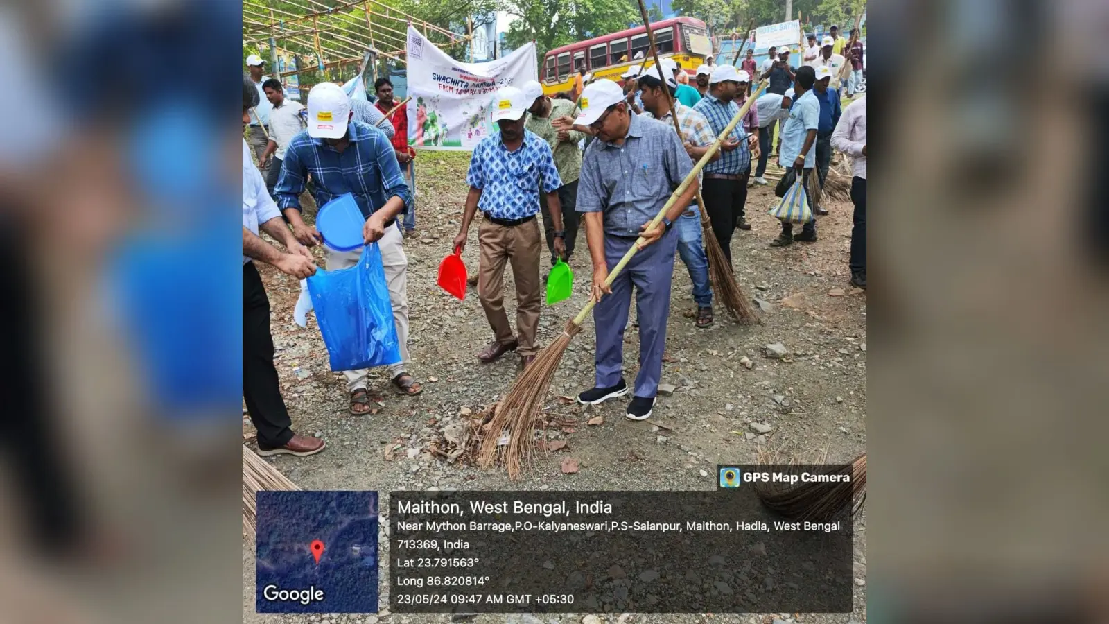 डीवीसी मैथन प्रबंधन ने चलाया स्वच्छता अभियान