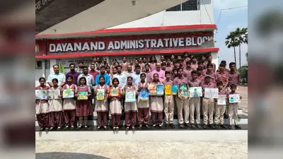 डीएवी कथारा में निबंध लेखन व चित्रांकन प्रतियोगिता