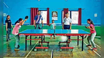 आरएसपी का प्रशिक्षण शिविर : टेबल टेनिस में नेशनल चैंपियन बनने के लिए बच्चे बहा रहे पसीना