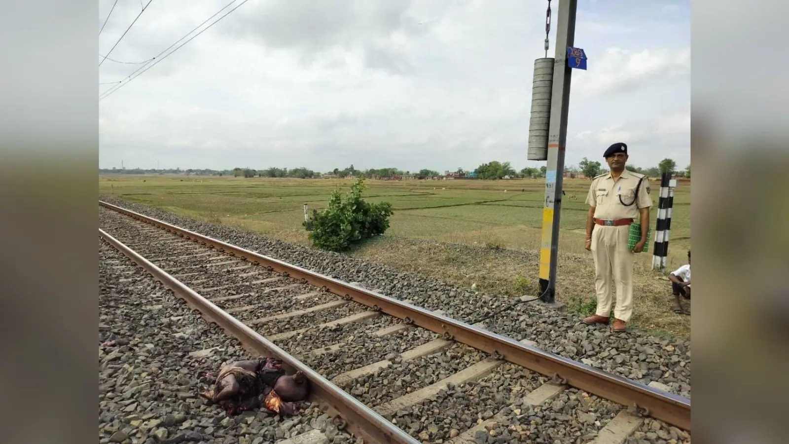 रेलवे ट्रैक से अज्ञात व्यक्ति का शव बरामद