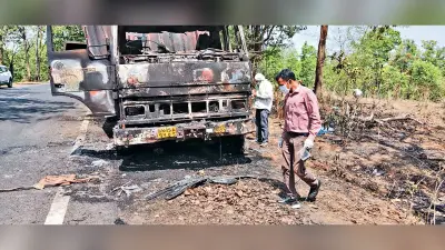 मैक्लुस्कीगंज : एसआइपीएल की साइट पर नक्सली हमला कंटेनर फूंका, मजदूर जिंदा जला