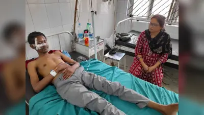 दो बाइक की टक्कर में मतदान कर्मी घायल, भर्ती