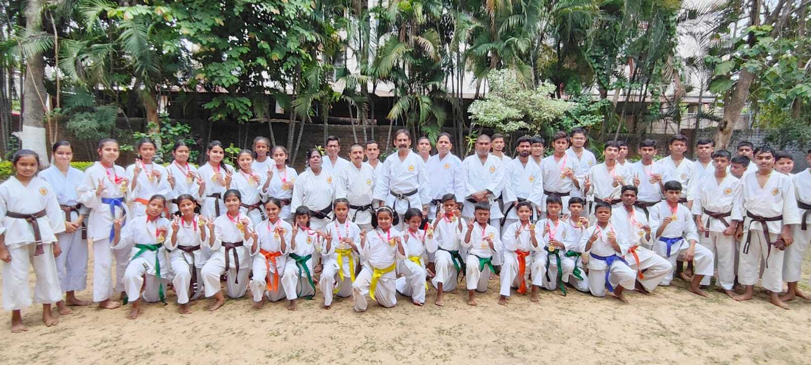 शोतोकान कराटे का बेल्ट ग्रेडेशन संपन्न, 226 कराटेकार सफल