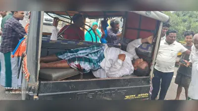 सड़क दुर्घटना में बाइक सवार दो व्यक्ति घायल