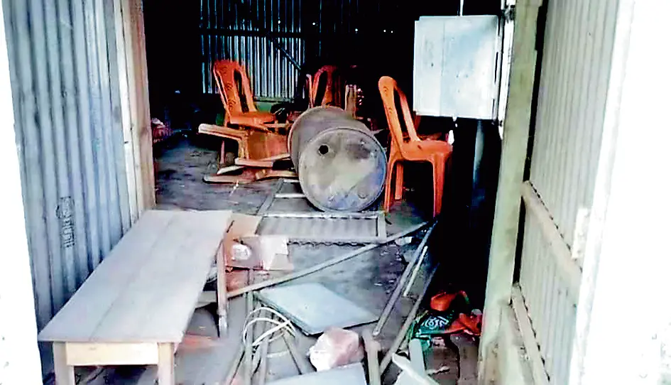 पूर्वस्थली के समुद्रगढ़ में भाजपा दफ्तर में तोड़फोड़, तृणमूल पर आरोप