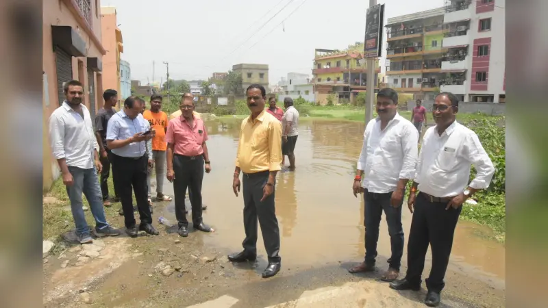 बुधवार को 40.3 एमएम बारिश हुई, नावाडीह जलमग्न