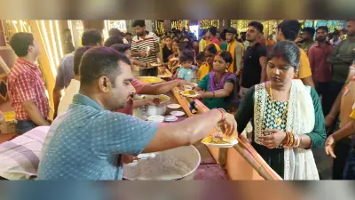 काली मंदिर की स्वर्ण जयंती महोत्सव पर भंडारा का आयोजन