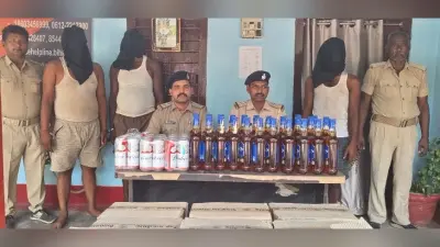 351 लीटर विदेशी शराब व 33 लीटर बियर के साथ तीन तस्कर गिरफ्तार