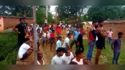 झुंड से बिछड़ा हाथी घुसा गांव में, छत पर चढ़कर बचायी जान