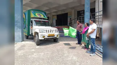 लोगों को योजनाओं का लाभ देने के लिए जागरुकता रथ रवाना