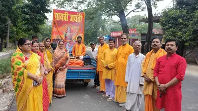 गायत्री जयंती गंगा दशहरा के मौके पर निकली प्रभातफेरी