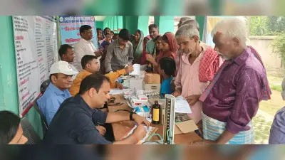 शिविर में पहुंचे करीब 150 मरीजों की हुई स्वास्थ्य जांच