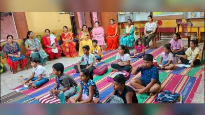 बच्चों ने उत्कर्ष योग कोर्स में सीखे यागासन व प्राणायम
