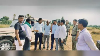 नावाडीह में आवासीय विद्यालय निर्माण को ले स्थल का निरीक्षण