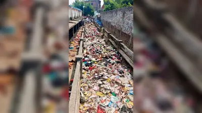 रामरेखाघाट पर नप के कचरा निस्तारण को लेकर छात्रशक्ति ने जताया आक्रोश