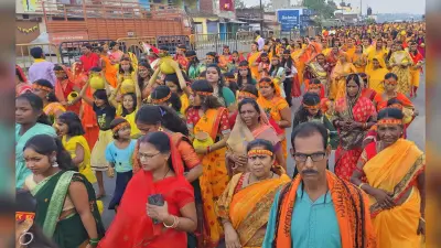 टांड़बालीडीह से निकली कलश शोभायात्रा