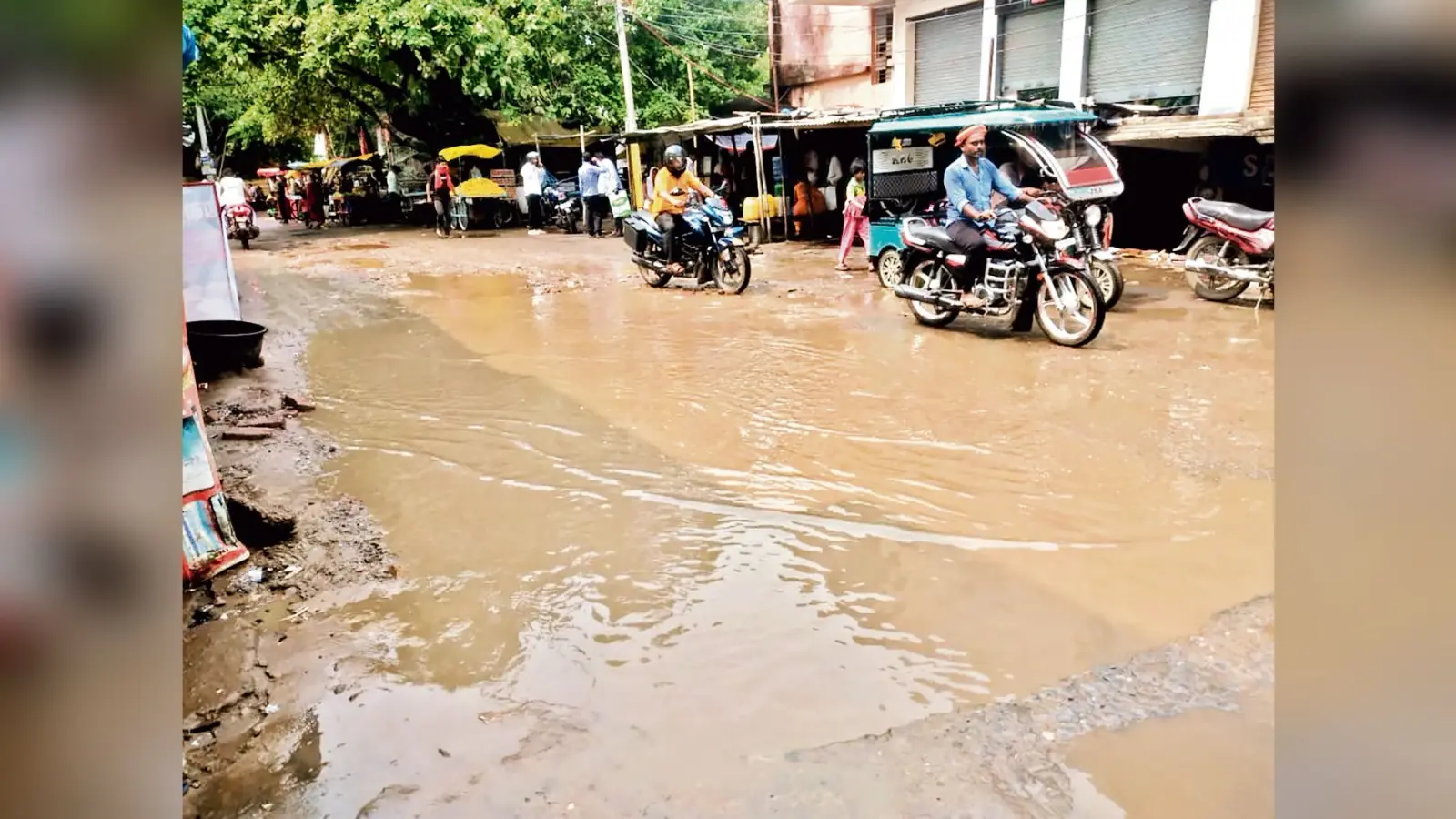 19 एमएम हुई बारिश, शहर में जगह-जगह जलजमाव