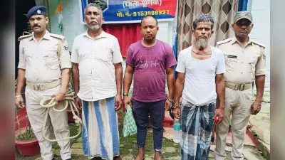 तीन वारंटियों को अनगढ़ पुलिस ने भेजा जेल