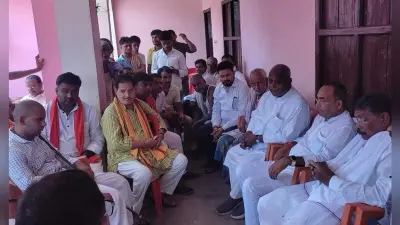 जिप सदस्य के परिजनों से मिले भाजपा नेता