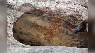 Bhimbetka Rock Paintings:-मध्य प्रदेश में स्थित है 10,000 साल पुरानी आर्ट गैलरी