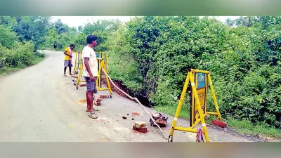 नुनियाबुड़ी में भू-धंसान से इलाके में मची अफरा-तफरी