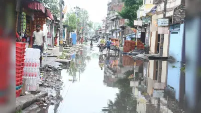 लगातार हो रही बारिश से शहर लबालब