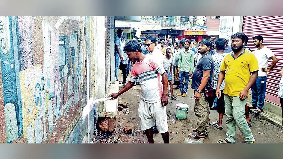 उखड़ा बाजार में पंचायत का सर्वे शुरू