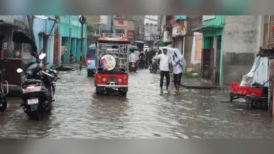 माॅनसून की बारिश से शहर में जलजमाव