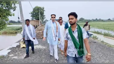 विधायक ने पूर्वी कोसी तटबंध का किया निरीक्षण