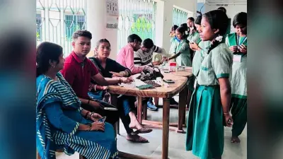 कस्तूरबा विद्यालय के छात्राओं की हुई स्वास्थ्य जांच