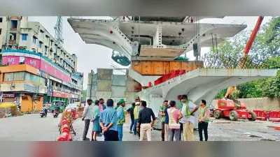 कांटाटोली फ्लाइओवर पर सेगमेंट चढ़ाने का काम पूरा, 31 जुलाई तक चालू करने का लक्ष्य