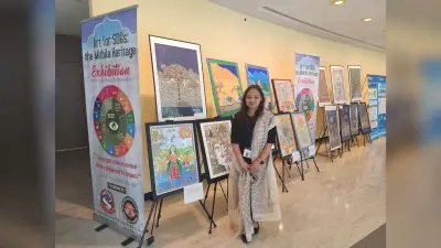 Madhubani Painting : रांची की शैली की पेंटिंग को न्यूयॉर्क में मिली सराहना, ग्लाेबल वार्मिंग को दर्शाया