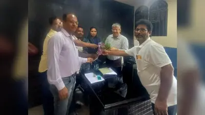 बीडीओ का पूर्व प्रमुख व अन्य जनप्रतिनिधियों ने किया स्वागत