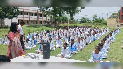 बच्चों के बीच चलाया स्वच्छ्ता जागरूकता अभियान