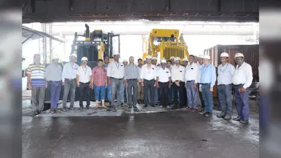 आरएसपी : कच्चा माल की कुशल हैंडलिंग के लिए वाहनों के बेड़े में नया चेन डोजर जुड़ा