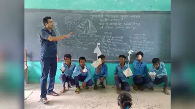 स्कूल में बाढ़ से बचाव पर हुआ मॉक ड्रिल
