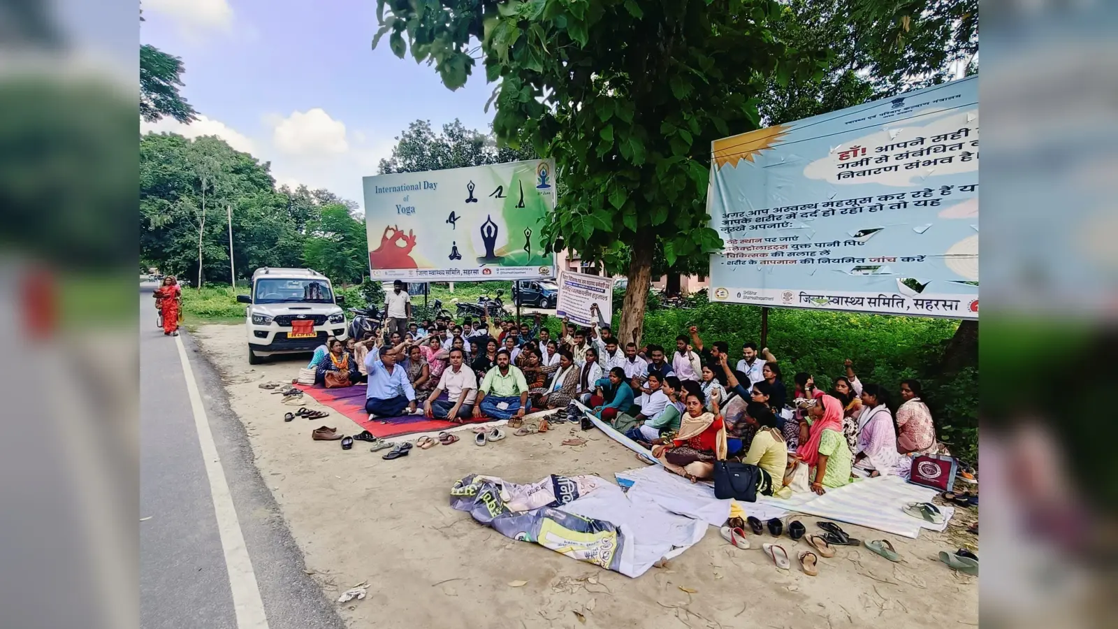 मांगों के समर्थन में एनएचएम कर्मियों की हड़ताल जारी