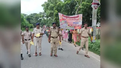 अग्नि सुरक्षा को लेकर निकाली जागरूकता रैली, अग्निशमन वाहन को भी किया गया प्रदर्शित