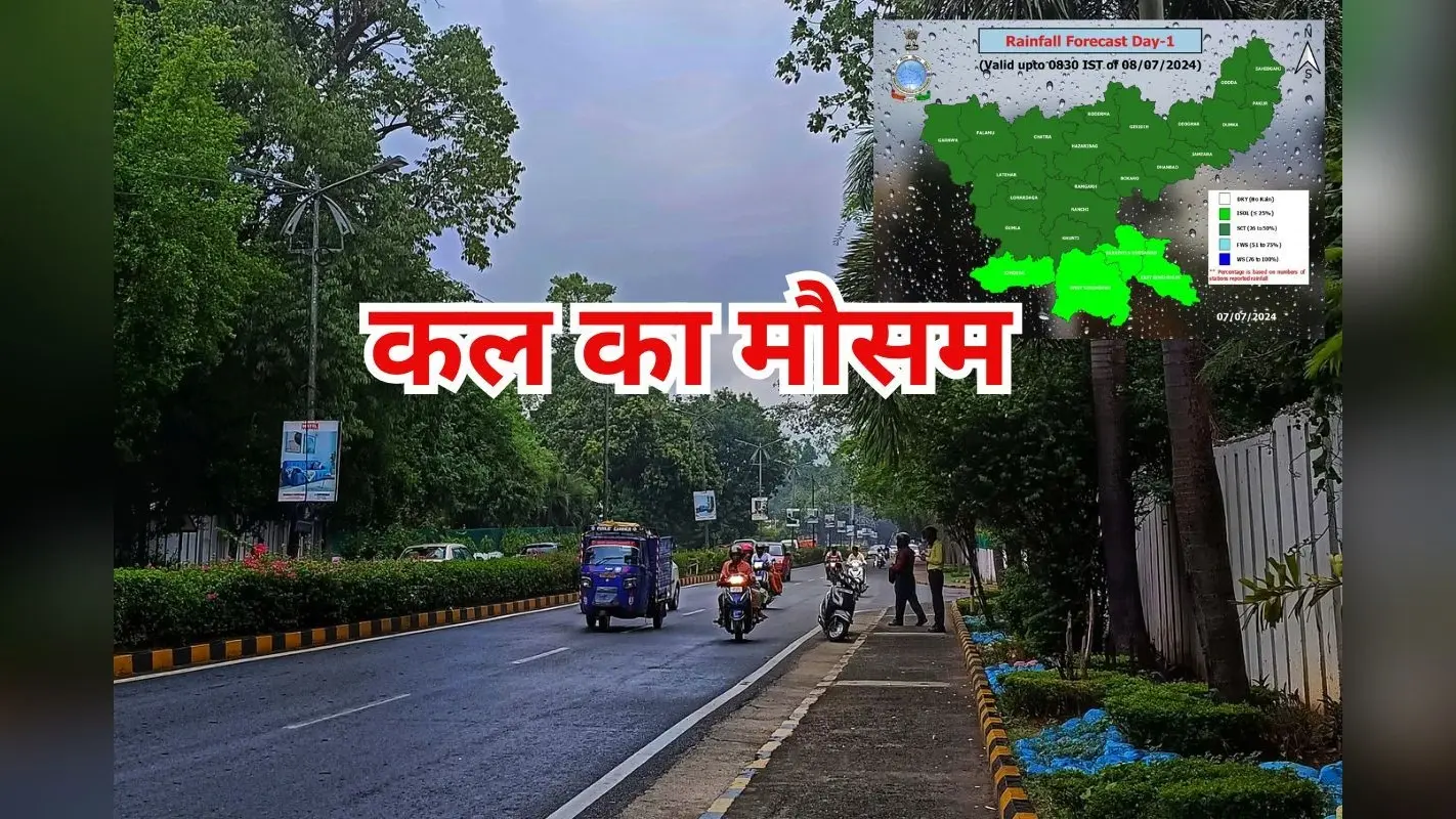 Kal Ka Mausam: झारखंड में पलामू से गुजर रहा है मानसून ट्रफ, जानें कैसा रहेगा कल का मौसम